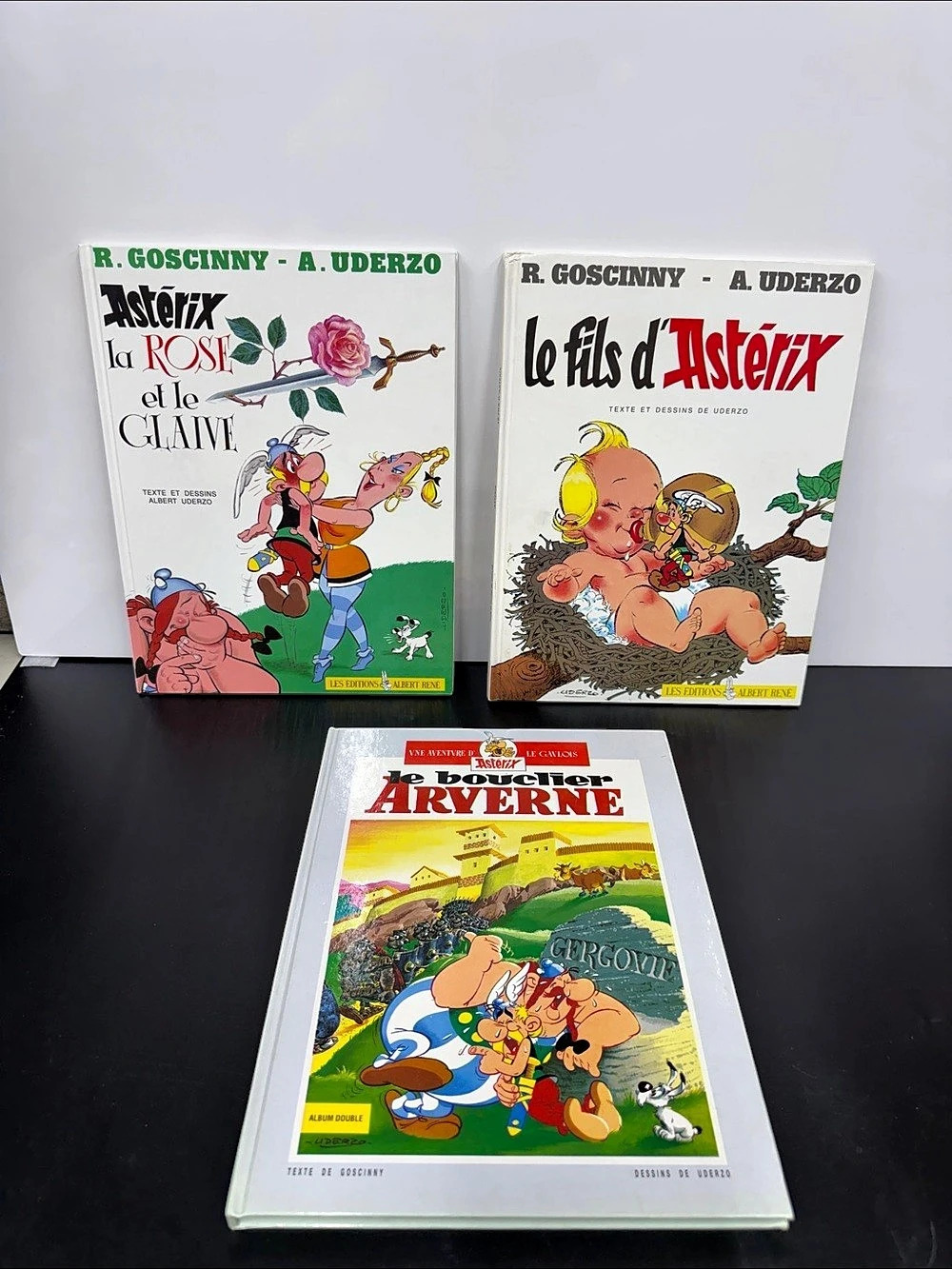 Vintage Astérix Lot of 3 French Hardcover BD Comics 1983 1991 Goscinny Uderzo